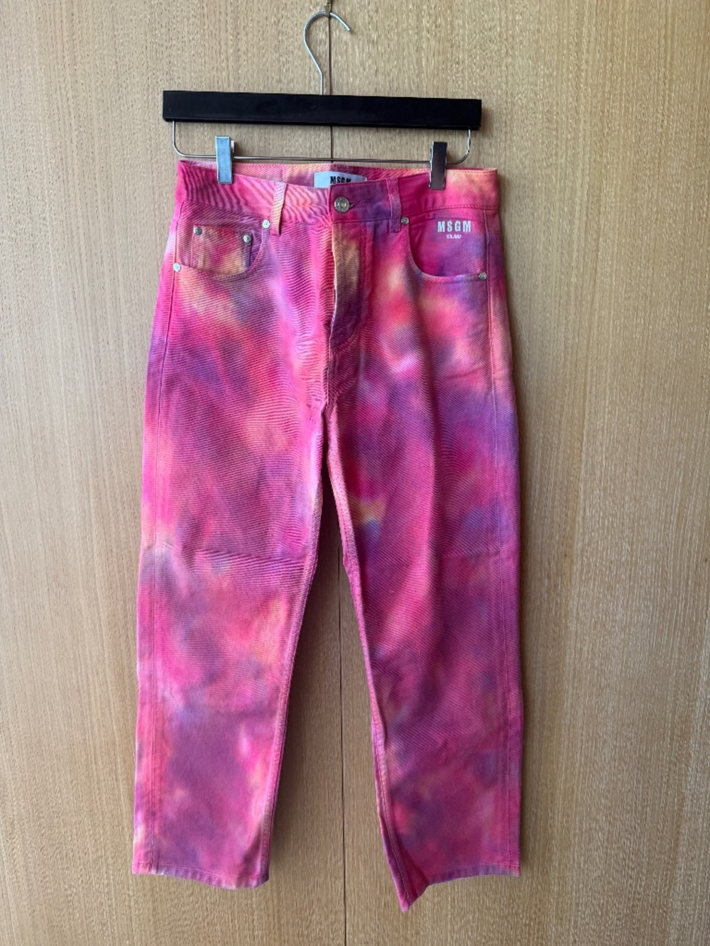 Very cool MSGM Pink Tie DyeBoyfriend Mid Rise Jeans